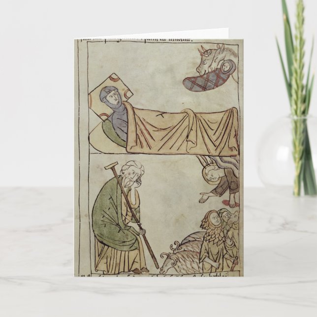 Ms 108 fol.168 nativityen, från en bibel helgkort (Framsida)