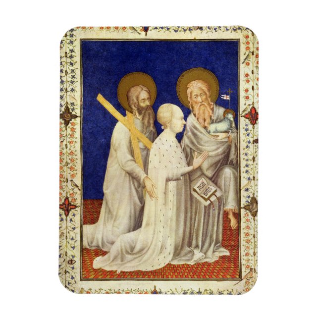MS 11060-11061 John, Duc de Berry på knä vad Magnet (Vertikal)