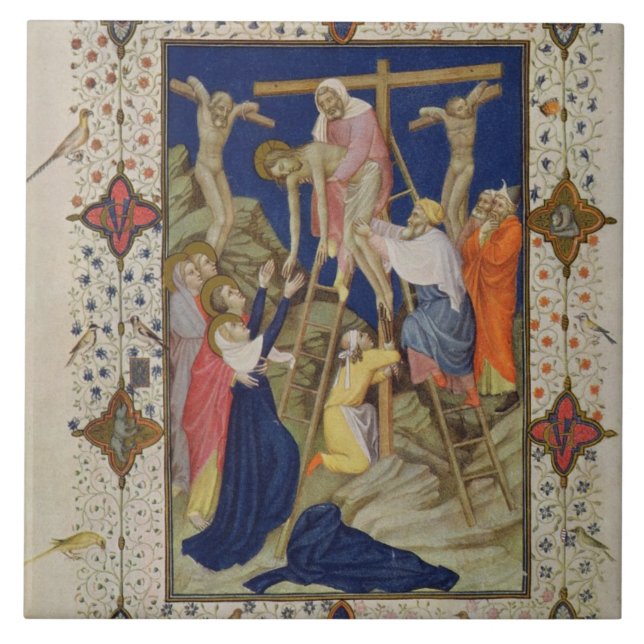 Ms 11060-11061 timmar av kor: Vespers Den Kakelplatta (Framsidan)