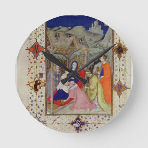 Ms 11060-11061 timmar av Notre Dame: Sexte Adorati Rund Klocka