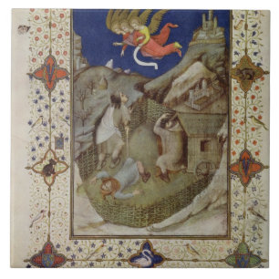 Ms 11060-11061 timmar av Notre Dame: Tierce Kakelplatta