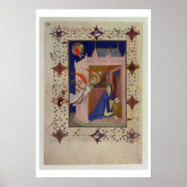 MS 11060-11061 Timme of Notre Dame: Matins, An Poster (Framsidan)