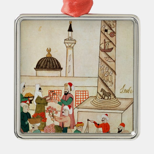 Ms 1671 en basar i Istanbul, c.1580 Julgransprydnad Metall (Framsidan)
