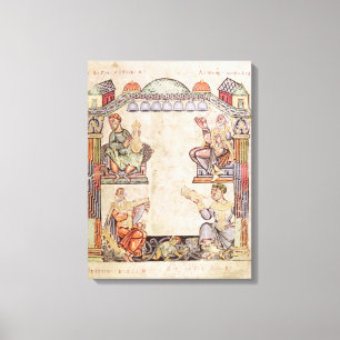 Ms 2 musiker fol.11 fyra, från en bok av timmar canvastryck