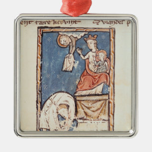 Ms 3516 f.127 jonglören av Notre Dame Julgransprydnad Metall