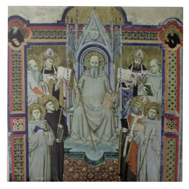 Ms 501 St. Benedict (vellängpapper) Kakelplatta (Framsidan)