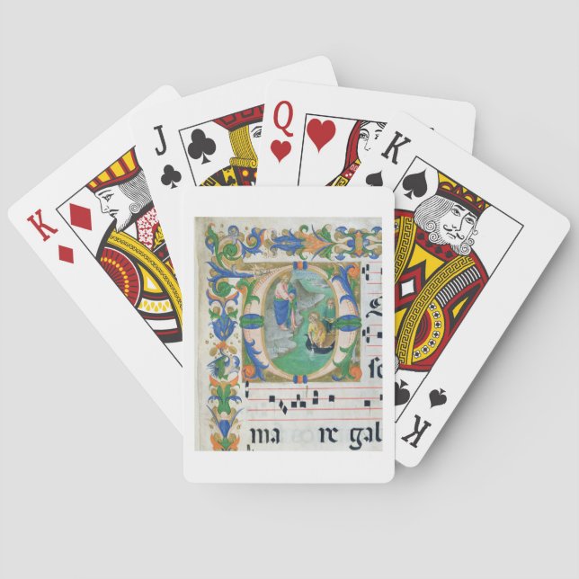 Ms 515 f.1r det mirakulösa utkastet av fiskar, kortlek (Baksidan)