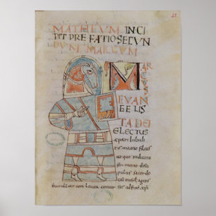 Ms 8 f.42 St Mark evangelisten Poster