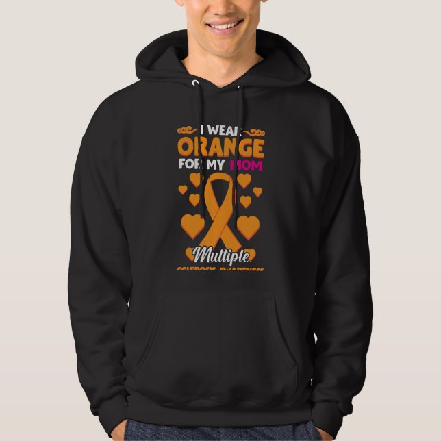 MS Awareness Mamma Många Sclerosis Support Hoodie (Framsida)