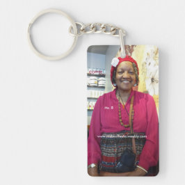 Ms. B Kaffe - rektangel (enkelsidiga) Keychain Nyckelring