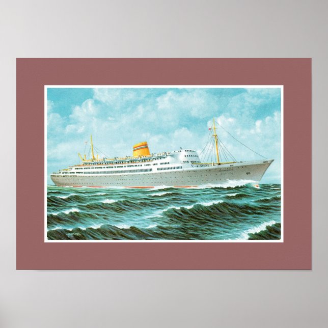 MS Bergensfjord i havet Poster (Framsidan)