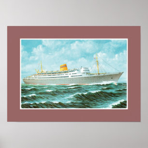 Ms Bergensfjord på havet Poster
