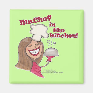 Ms.Chef i köket Magnet