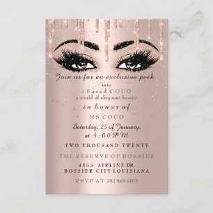 MS Coco Corporate Event Drips Rose Konfetti Smink Inbjudningar