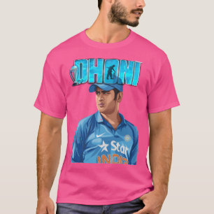 MS Dhoni kung av indian cricket-team T Shirt