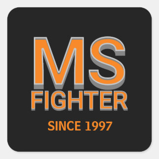 MS Fighter Fyrkantigt Klistermärke