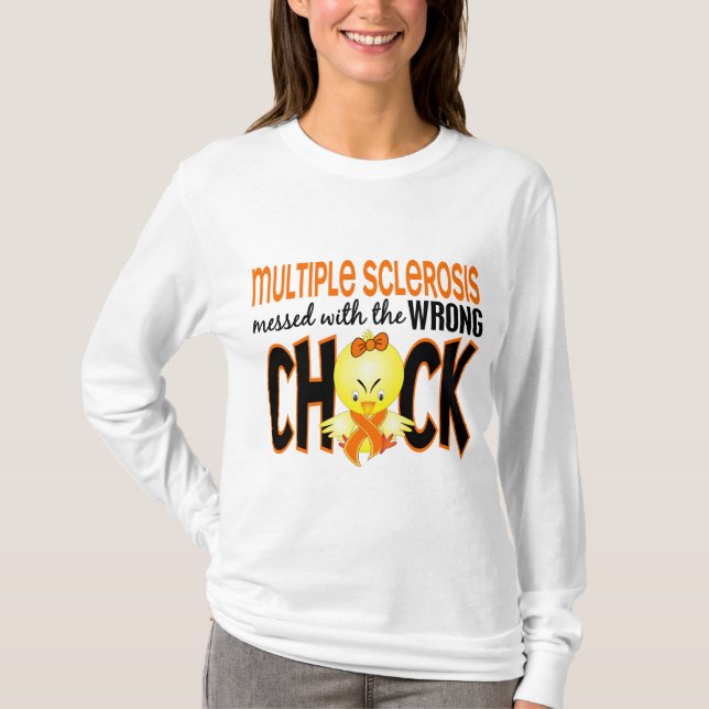 Ms för åtskillig Sclerosis röra med den fla Tee Shirt (Framsida)
