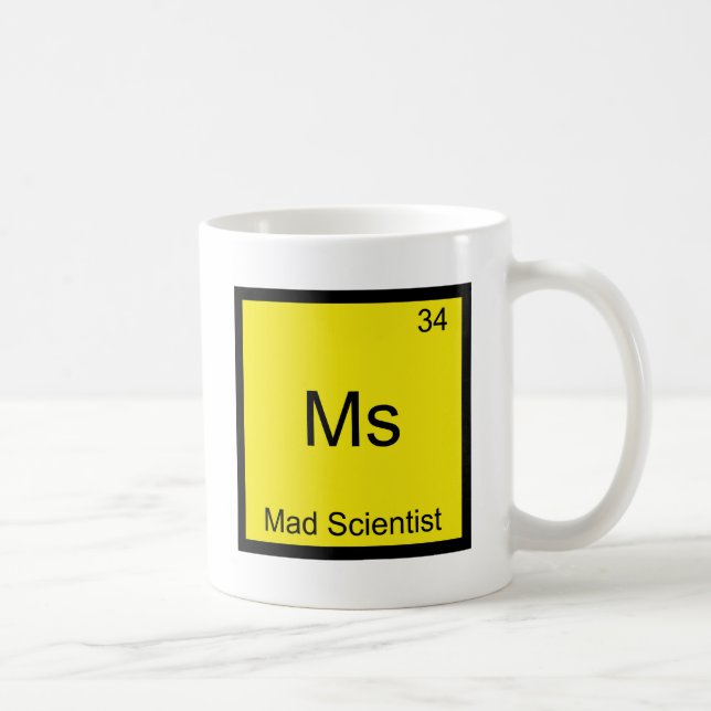 Ms - Galen forskare Rolig kemi kemiskt element sym Kaffemugg (Höger)