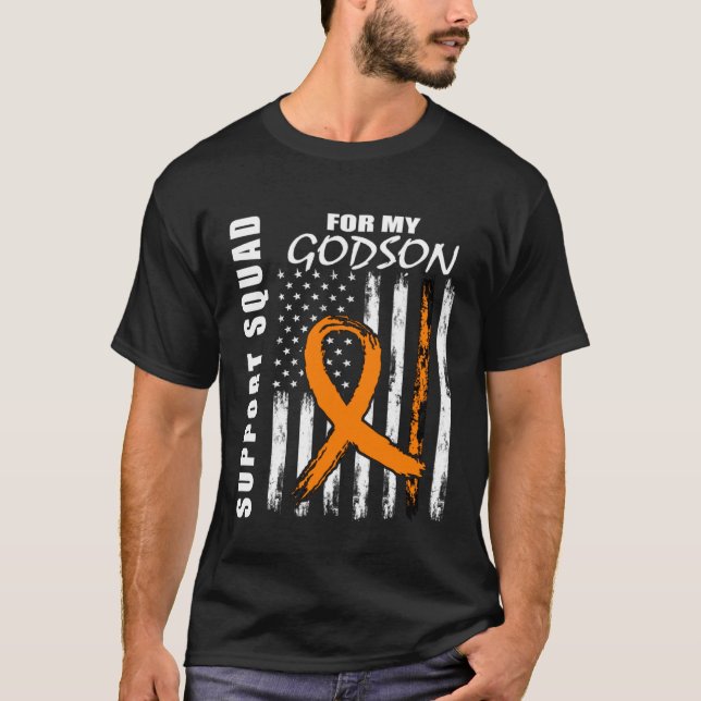 MS Godson Multiple Sclerosis Awareness Flag Godpar T Shirt (Framsida)