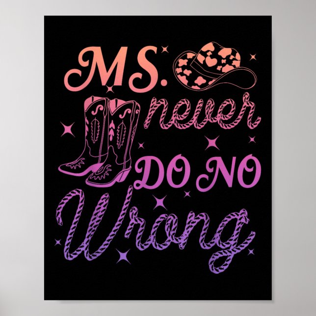 Ms. Gör aldrig fel design Poster (Framsidan)