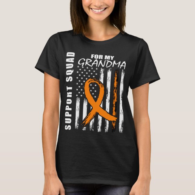 MS Grandma Multiple Sclerosis Awareness US Flag Fa T Shirt (Framsida)