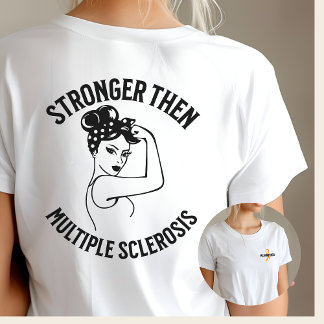MS-krigare, orange band, medvetenhet, träning gym, T Shirt