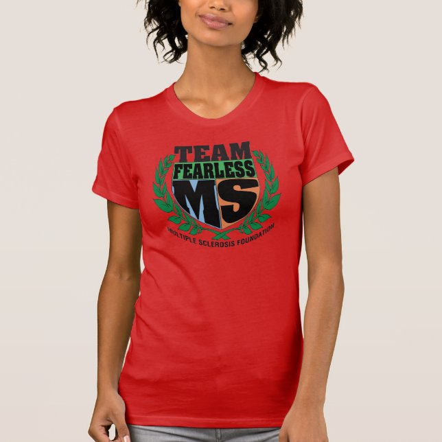 Ms-kvinna för lag oförskräckta utslagsplats tee shirt (Framsida)