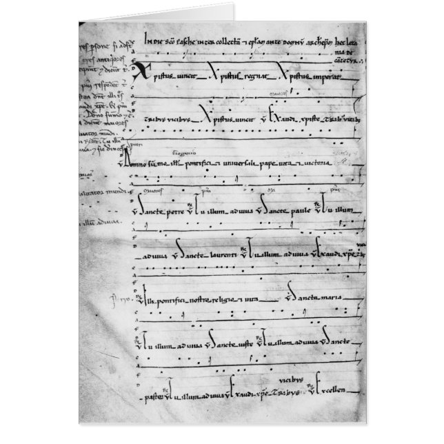 Ms.Latin Christus Vincit Hälsningskort (Framsidan)