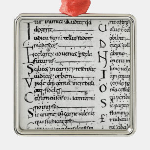 Ms. Latin Lectionary Julgransprydnad Metall