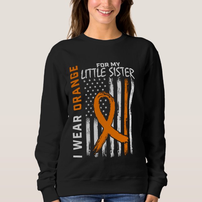 MS Little Sister Många Sclerosis Leukemi Medveten T Shirt (Framsida)