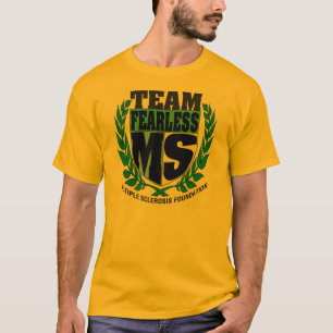 Ms-manar för lag oförskräckta utslagsplats t shirt
