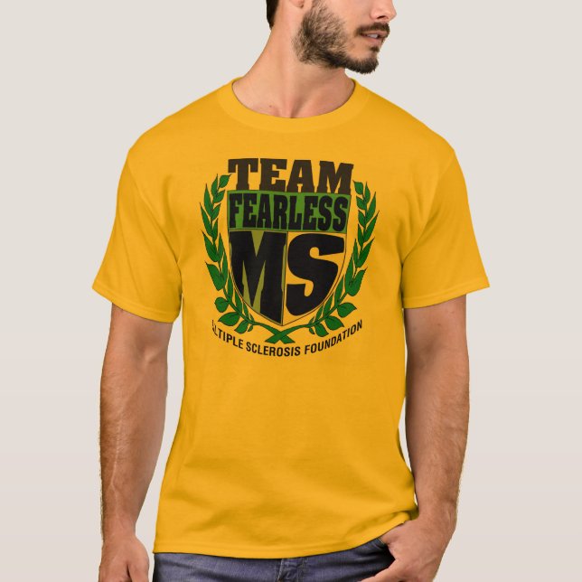 Ms-manar för lag oförskräckta utslagsplats t shirt (Framsida)