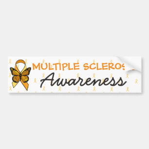 MS Många Sclerosis Awareness Ribbon Bumper Bildekal