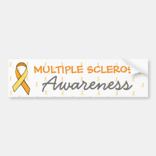 MS Många Sclerosis Awareness Ribbon Bumper Bildekal
