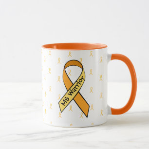 MS Många Sclerosis Awareness Ribbon Coffee Mugg
