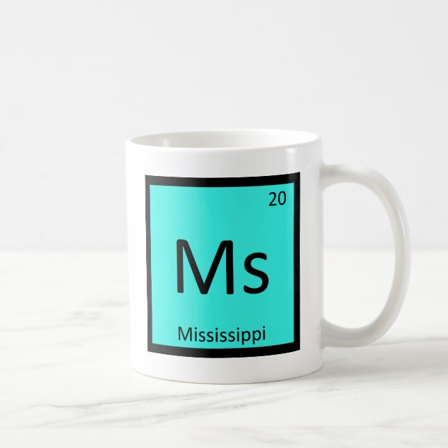 Ms - Mississippi State Kemi Periodiska Systemet Kaffemugg (Höger)