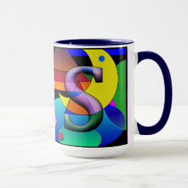 MS-Monogram, initierad kaffekaffe Mugg