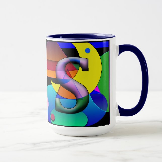 MS-Monogram, initierad kaffekaffe Mugg (Höger)