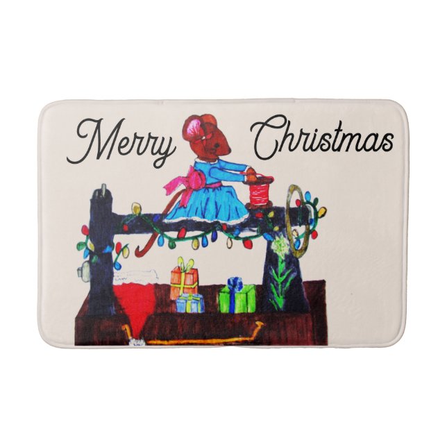 MS MOUSE GER EN SANTA HAT BADRUMSMATTA (Framsidan)