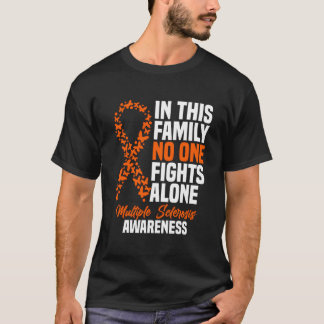 Ms Multiple Sclerosis Awareness Orange Ribbon T Shirt