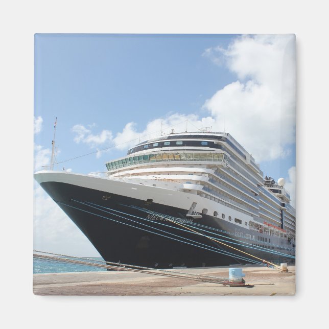 MS Nieuw Amsterdam Cruise Frakt på Aruba Magnet (Framsidan)