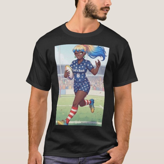 Ms. Rugby spelare t-shirt  (Framsida)