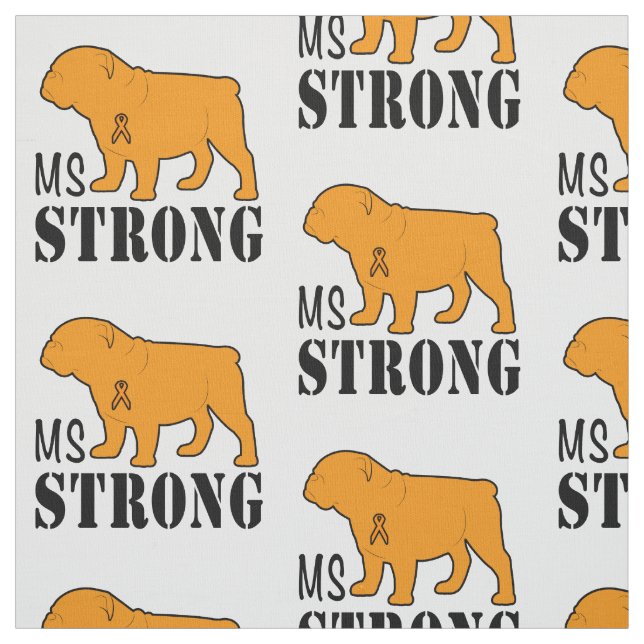 Ms som är stark med bulldoggen tyg (Provkarta)