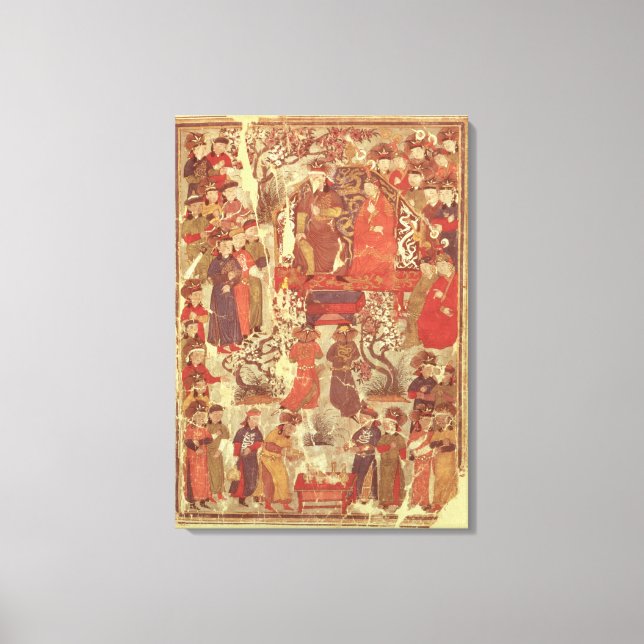 Ms Supp. Pers.Genghis Khan och hans fru Canvastryck (Framsida)