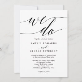 MSC-inbjudan för Modern skriptredigerbar FÄRG-bröl Tack Kort