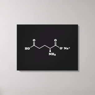MSG Mononatriumglutamat Molecule Kemisk formel Canvastryck