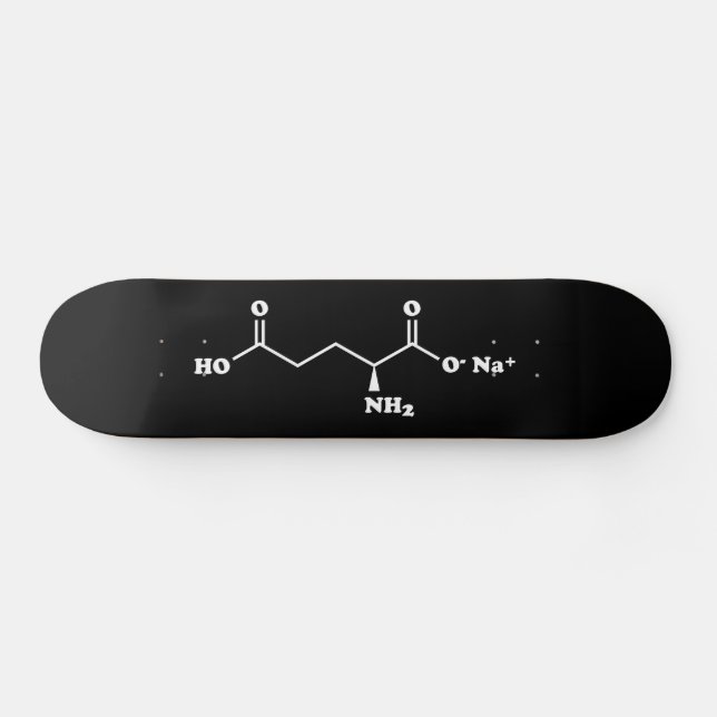 MSG Mononatriumglutamat Molecule Kemisk formel Mini Skateboard Bräda 18,5 Cm (Horz)