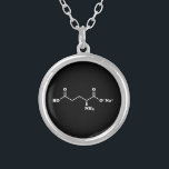 MSG Mononatriumglutamat Molecule Kemisk formel Silverpläterat Halsband<br><div class="desc">MSG Mononatriumglutamat molekylärt ~ Kemisk strukturformel Organic Compound. Globe Trotters specialiserar sig på idiosynkratiskt bildmaterial från hela världen. Här hittar du unika hälsningskort,  vykort,  Poster,  Mousepads med mera.</div>