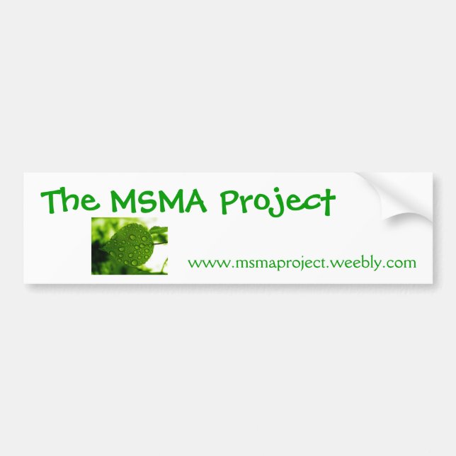 msmaen projekterar bumberklistermärken bildekal (Framsidan)