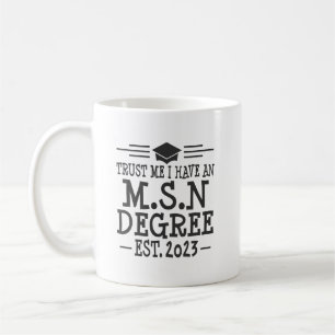 MSN Studenten 2023 Masters Science in Nursing Kaffemugg